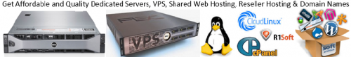 Dedicated servers VPS Shared Web hosting Resellers and Domain Names