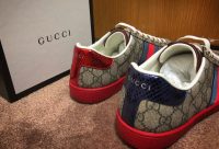 Mens GUCCI ace GG Leather low top supreme sneaker trainers 100 percent Authentic - back side