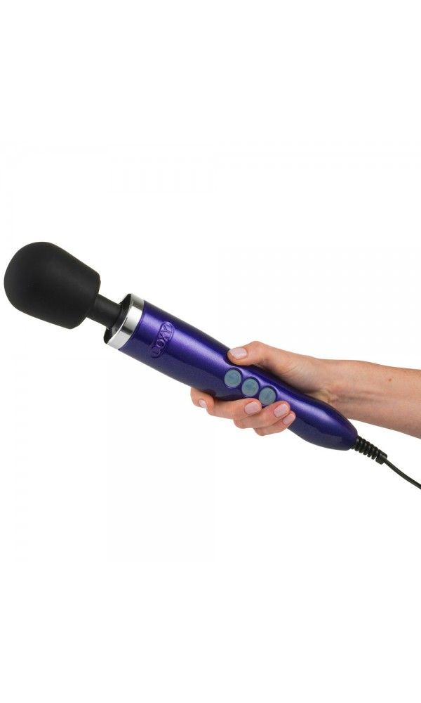 Doxy Die Cast Wand Massager PURPLE UK Plug3