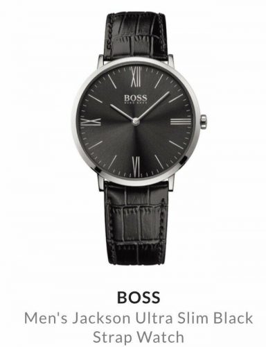 BOSS - Men's Jackson Ultra Slim Black Strap Watch