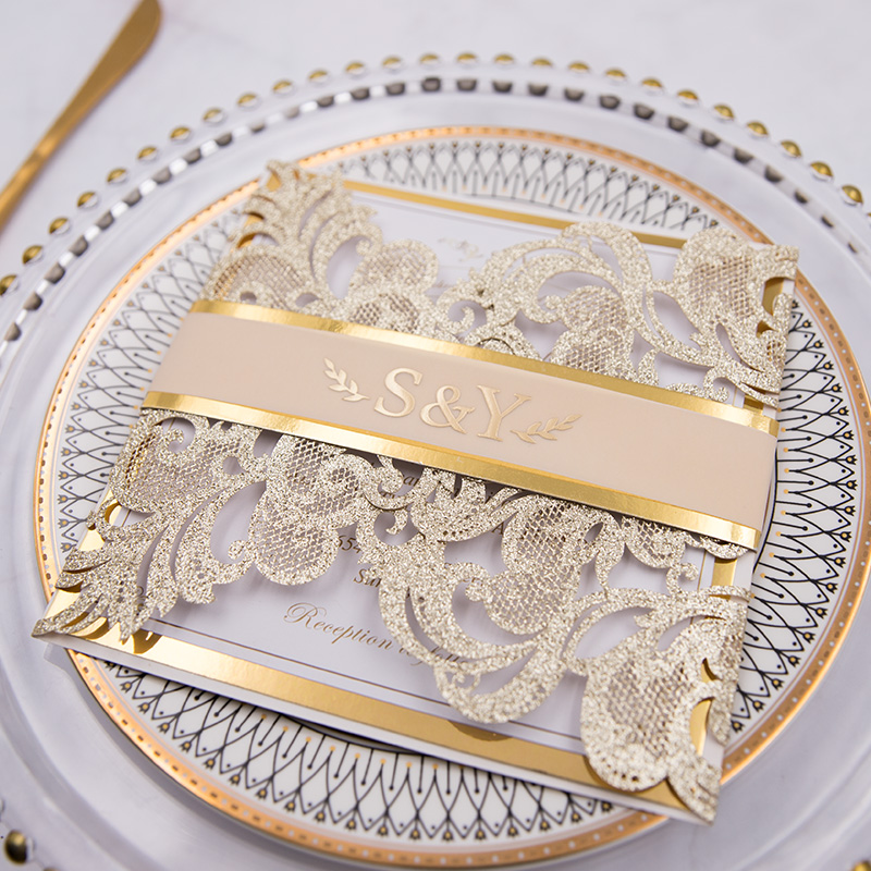 laser cut wedding invitation
