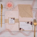 rose gold invitations