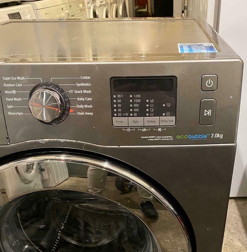 7Kg Samsung Eco Bubble Silver Washing Machine with Free Delivery-4